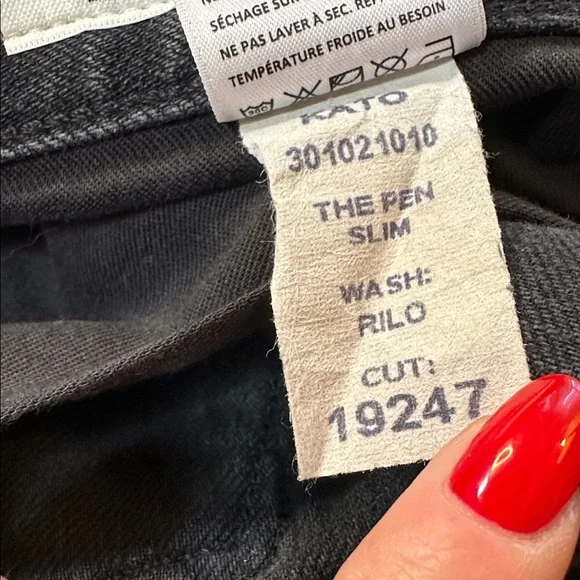 Kato by Hiroshi Kato The Pen Slim Rilo Washed Black Jeans 36x28 - Picture 13 of 13